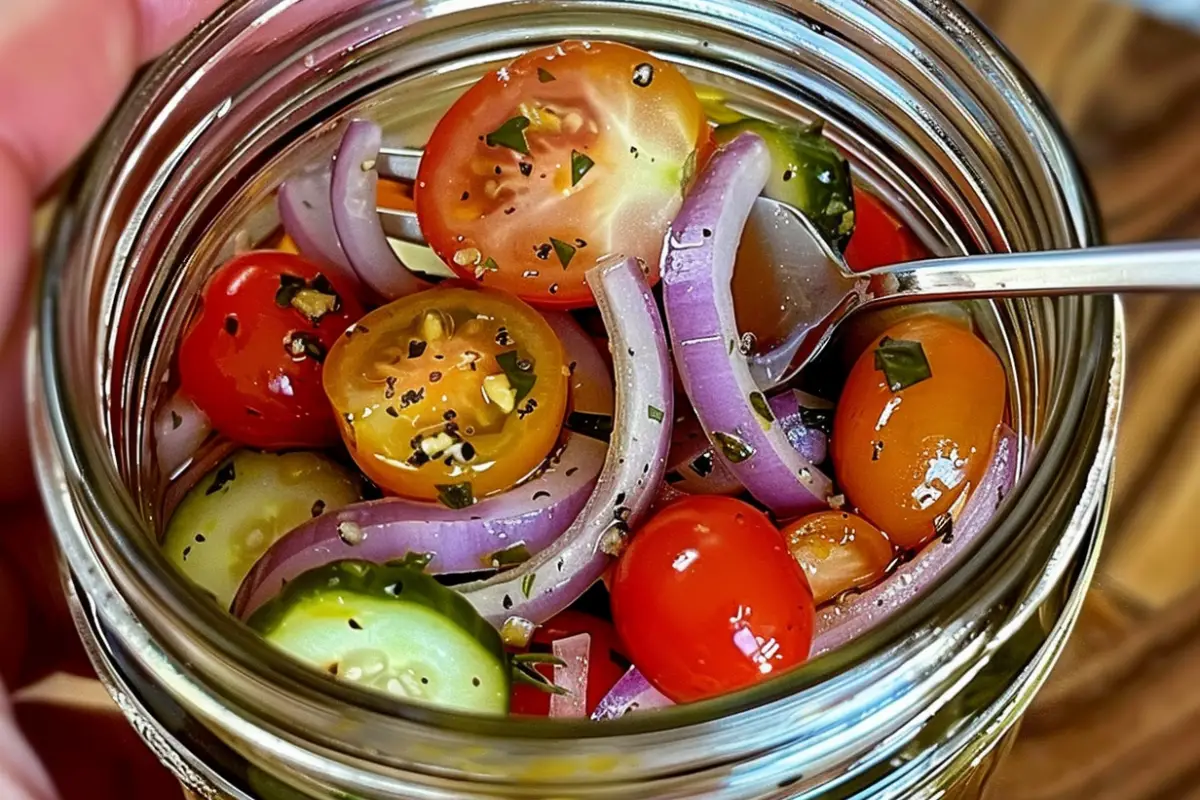 Pickled Cherry Tomatoes, Red Onions, and Cucumbers – Good Recipes